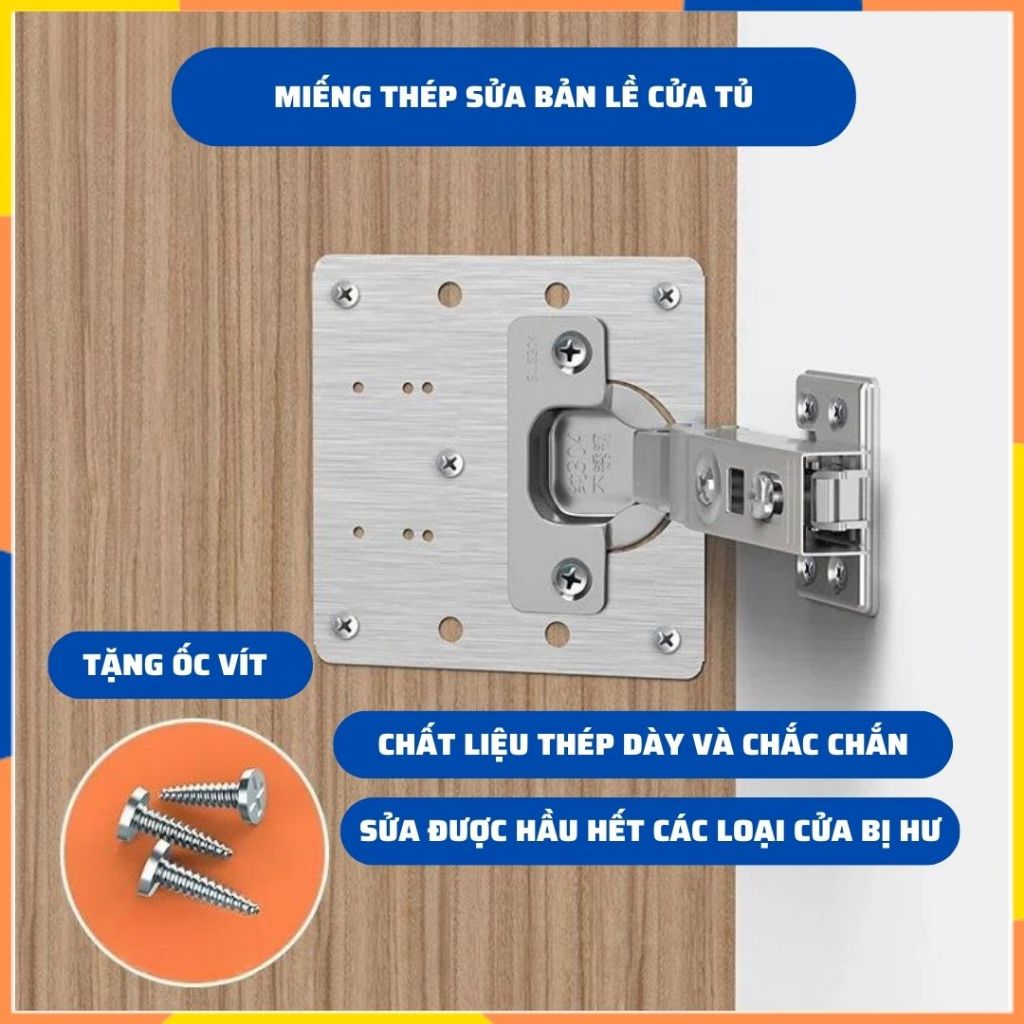 Miếng thép sửa bản lề tủ miếng sửa bản lề tủ tấm thép sửa bản lề dễ dàng và tiết kiệm chi phí K237