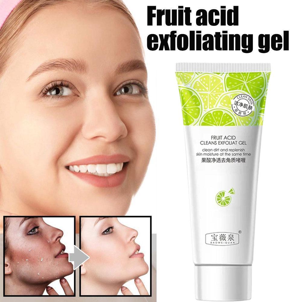 Clear Exfoliation Scrub Fruit Acid Peeling Gel Soften Cutin Cream Refreshing Old Waste Scrub O4P7
