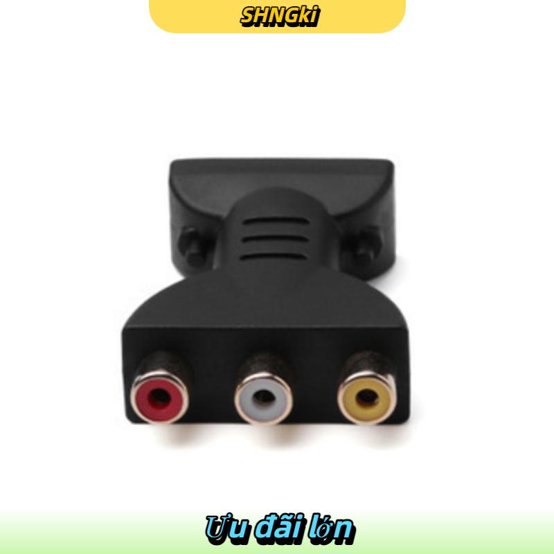 SHNGki Linh hoạt xách tay HDMI để 3 RCA video âm thanh AV Adapter thành phần chuyển đổi