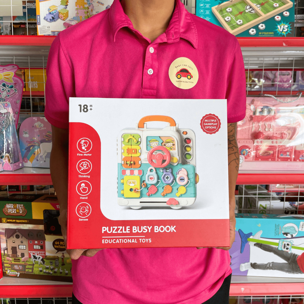 [Rẻ Vô Địch] Bảng bận rộn, đồ chơi montessori phát triển tư duy và vận động cho bé, có nhạc và đèn cực sống động