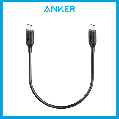 Anker PowerLine III USB-C to USB-C 2.0 (1ft) Fast Charging Type C cable, USB C to USB C Cable, 60W Power Supply PD Charging for Apple MacBook, iPad Pro, Samsung Galaxy S10 Plus S9 S8 Plus, Pixel, and more
