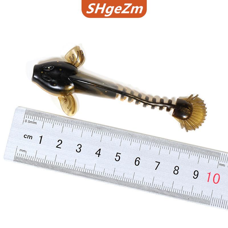 [COD] SHgeZm SPORTS 1 cái mềm câu cá thu hút 2. 5g6,5 cm 5. 3g9cmbright màu swimbait sâu thu hút cho câu cá mồi