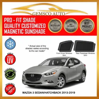 Mazda 3 Sedan/Hatchback 3rd Gen 2013 - 2019 ( 4 / 5pcs) Car Magnetic Sunshade / Boot Tray