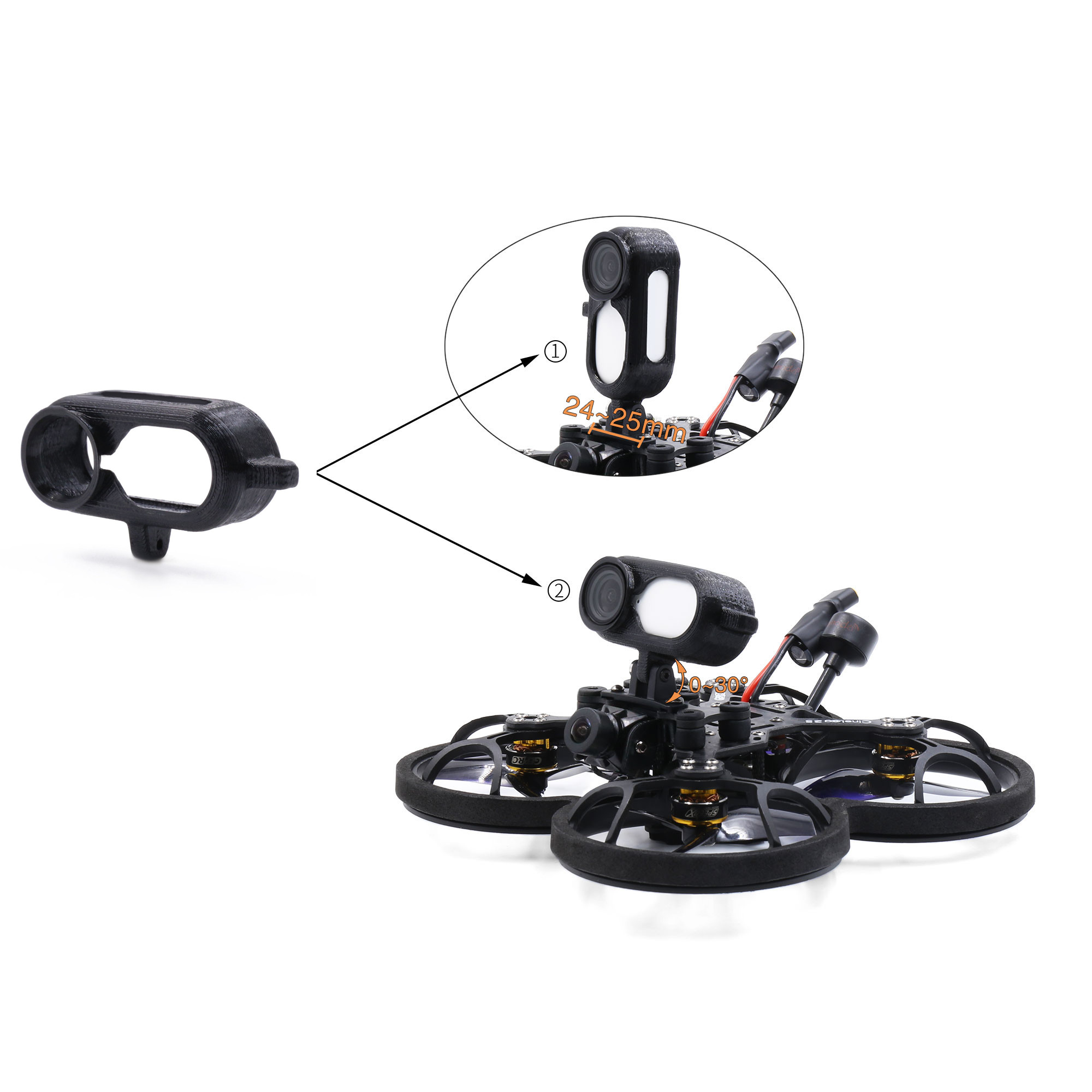 【New Arrivals】 Go2 Tpu Camera Mount For Geprc Cinelog 25 Hd / Geprc Rocket / Geprc Crown Hd / Geprc 