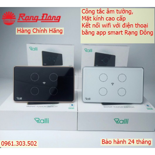 [Chính Hãng] Công Tắc Thông Minh Wifi Rạng Đông - CTCU Cảm Ứng 1,2,3,4 Nút Điều Khiển Hẹn Giờ Từ Xa Qua App, Giọng Nói