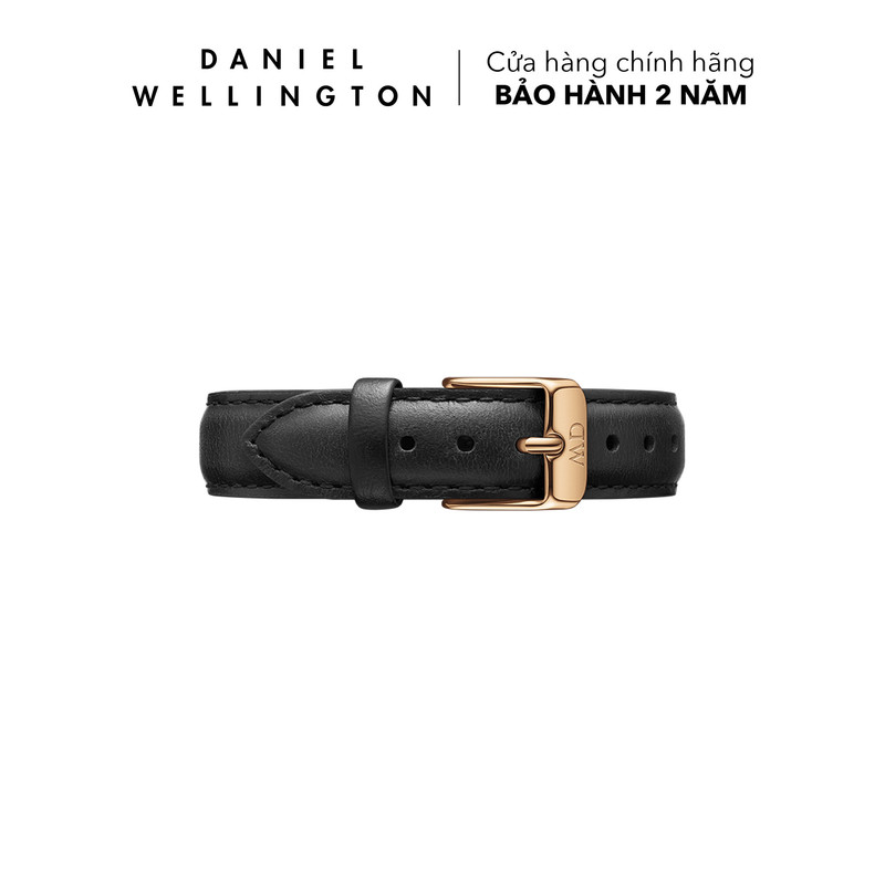 Dây da đồng hồ Daniel Wellington 14mm khóa màu vàng hồng - Cho đồng hồ Petite 32mm