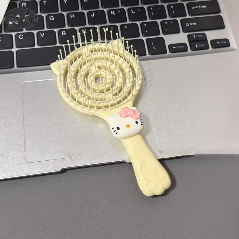 ERMO Cute Cat Design Massage Comb for Soft Hair and Scalp Relaxation ราคา 33 บาท*ส่งฟรี