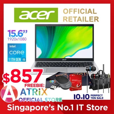 [10.10 StarBuy] Acer Aspire 5 A515-56-57XR/52QH | 15.6inch FHD IPS | Intel Core i5-1135G7 | 8GB RAM | 512GB PCIe SSD | Iris Xe Graphics | Win10 Home | 2Y Acer Warranty