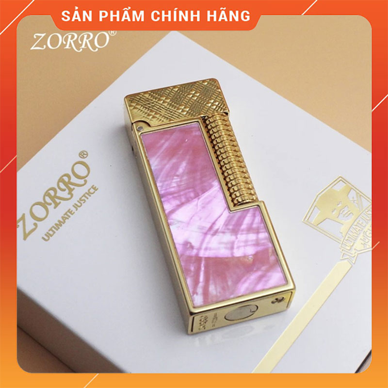 Hột quẹt bật lửa xăng đá zorro z728 sơn mài đánh lửa kiểu retro độc đáo - giao màu ngẫu nhiên
