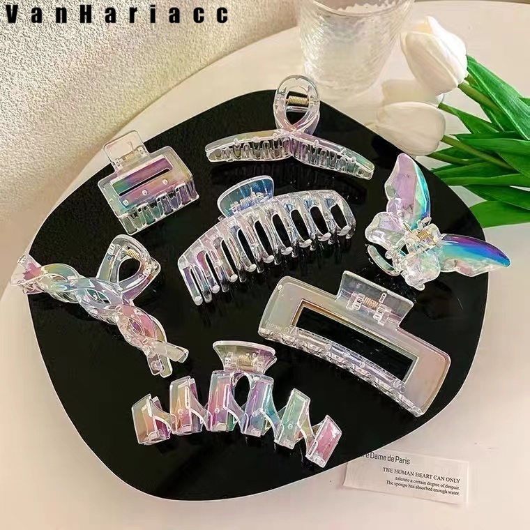 Gmai Summer Vacation Style Big Shell Hair Accessories Hair Clip Extremely Simple Style Alloy Flower Hair Clip Women'S Fashion Accessories ราคา 2 บาท*ส่งฟรี