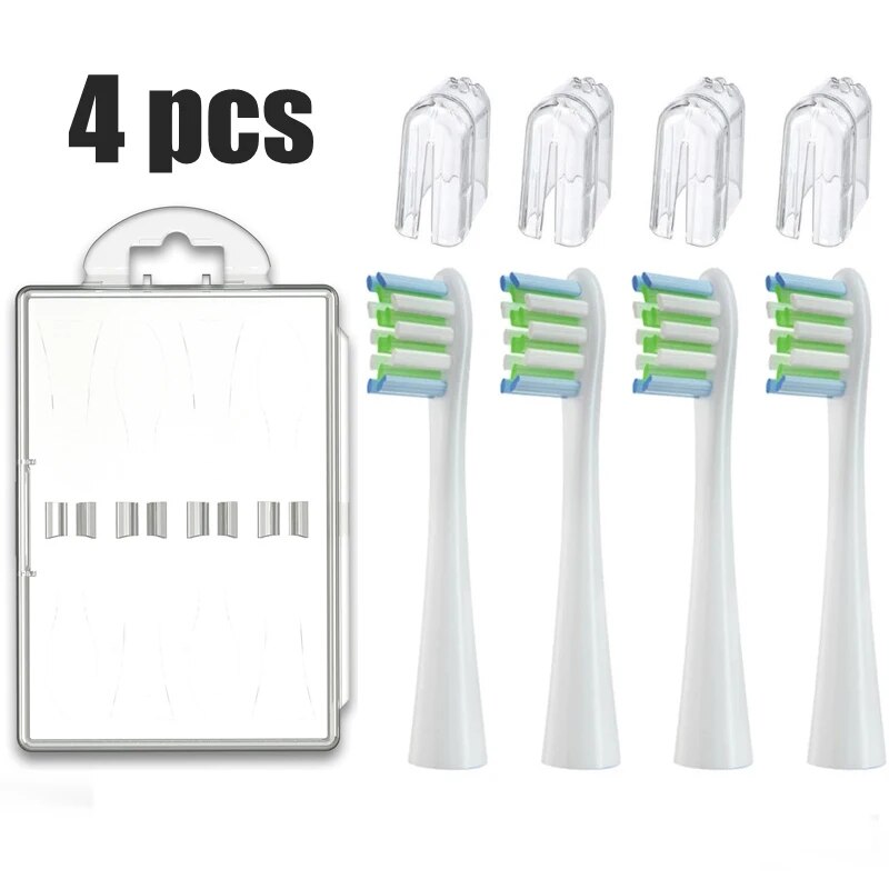 4 cái/Bộ đầu thay bàn chải đánh răng cho oclean X3/X5 điện thông minh Sonic teethbrush Dupont mềm vòi phun wiht Travle hộp