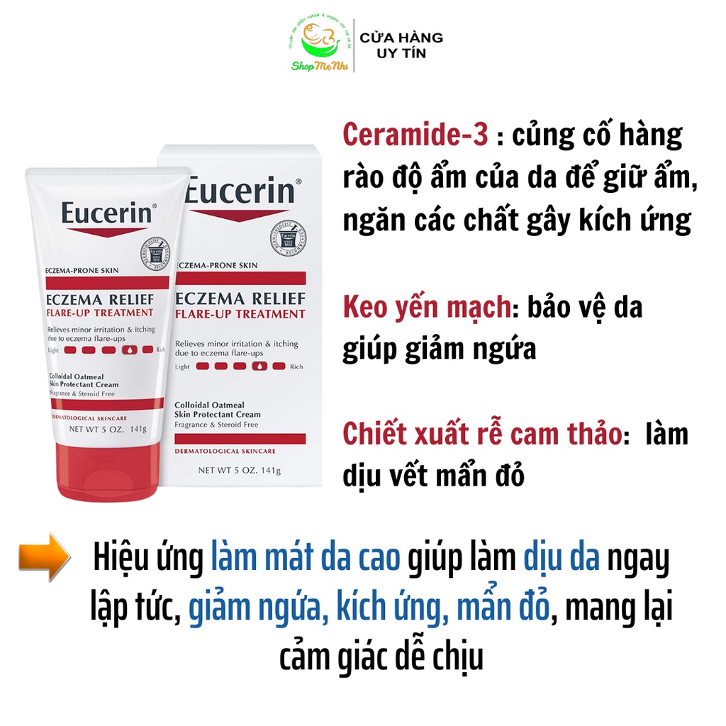 HÀNG XỊN Kem giảm chàm Eucerin Eczema Relief cho bé từ 3 tháng và người lớn. - SẢN PHẨM CHUẨN, CỰC KÌ TỐT, ĐẢM BẢO SỬ DỤNG ƯNG Ý, ĐƯỢC ƯA THÍCH TRÊN THỊ TRƯỜNG HIỆN NAY, ỦNG HỘ SHOP NHÉ
