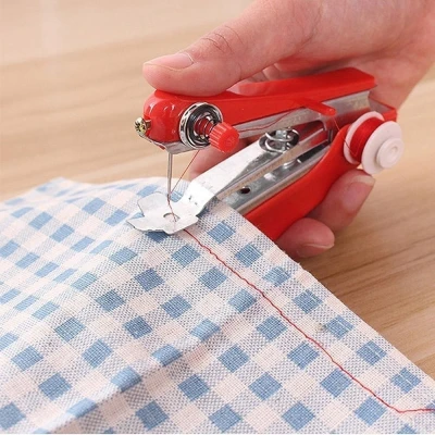 IEGM2Y 1pc Non-electric Travel Cloth Home Simple Operation Sewing Machine Fabric Sewing Needlework Tools Handheld