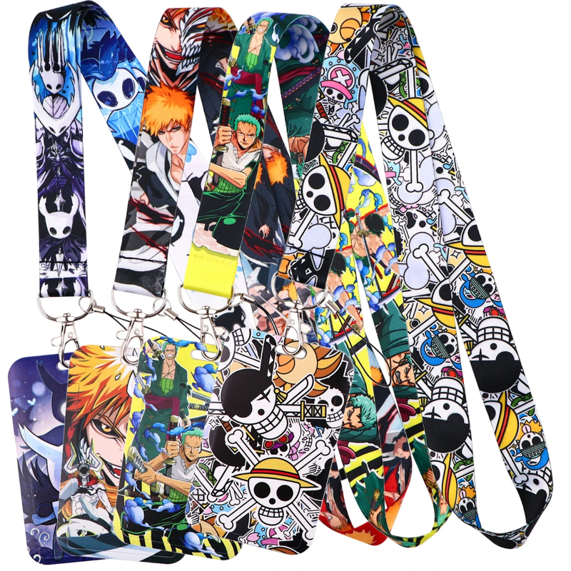 {BX Automotive supplies} Hollow Knight Animated Lanyards Cartoon Badge Holder ID Credit Card Pass Hang Rope Keychain For Keys Anime Accessories Gifts
