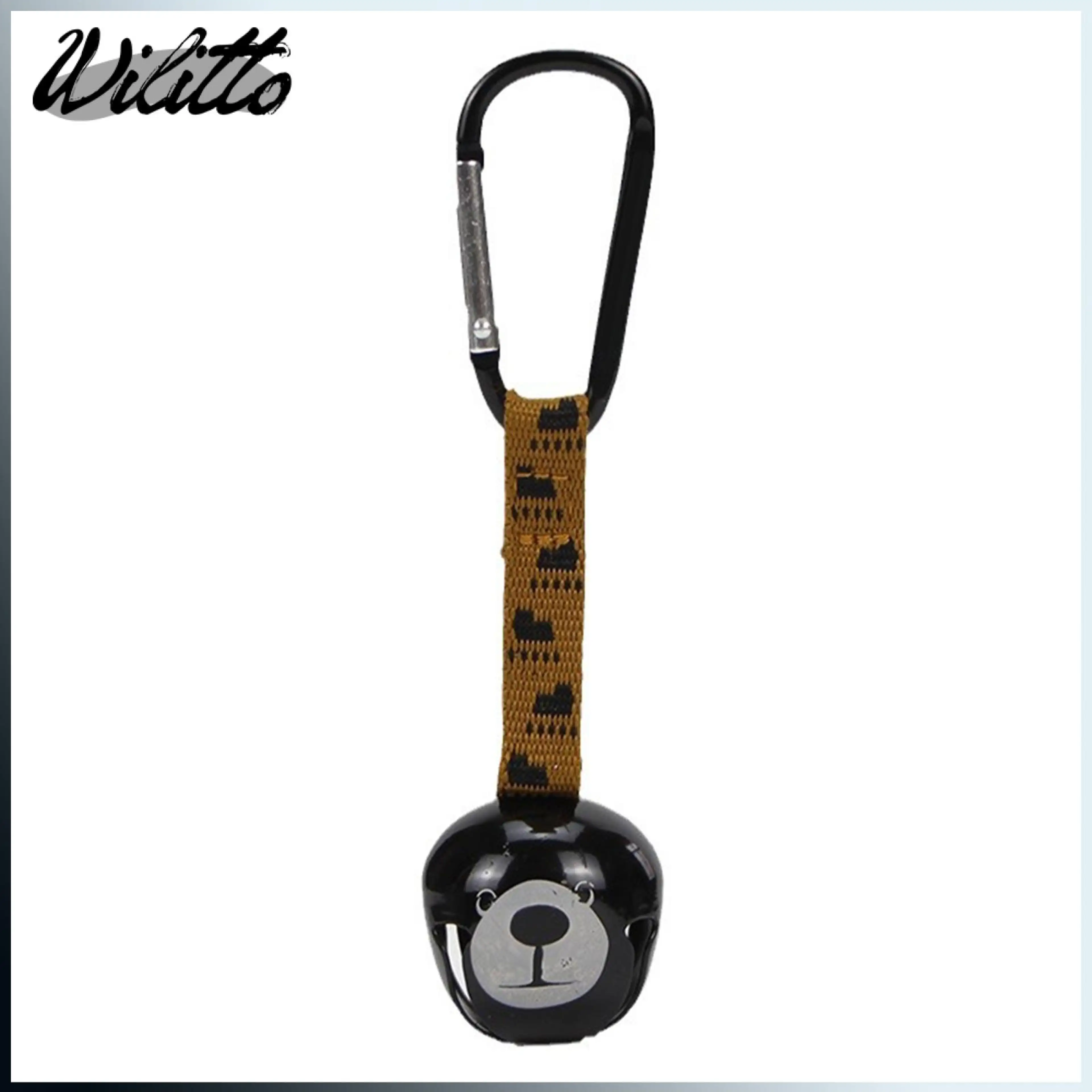 Bear Shape Bell Backpacking Bear Bell Camping Black Bear Hanging Bell with Carabiner – Loud Heavy Duty Outdoor Backpacking Hiking Belt Wind Chime Decoration for Travel Camping and Adventure Gear
