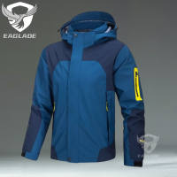 EAGLADE Motorcycle Riding Bomber Rider Jacket Waterproof Windbreaker for Men Scratch Resistant 552 in Grey E05