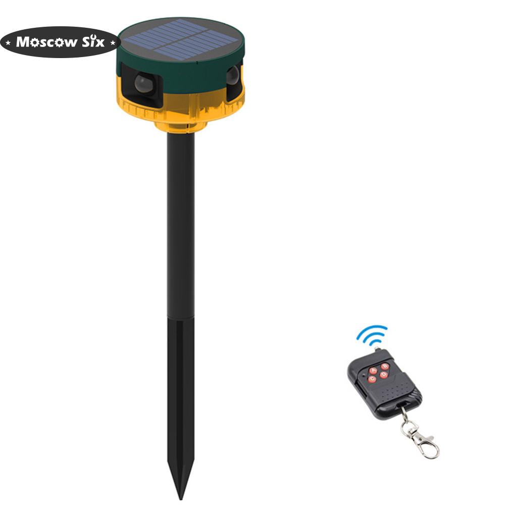 [NEW]Solar Outdoor Animal Repeller Wireless Remote Control 1200mAh Pigeon Bird Repellent 360-degree Induction Alarm 13 Sounds Recordable for Farms Orchards ราคา 1,075 บาท*ส่งฟรี