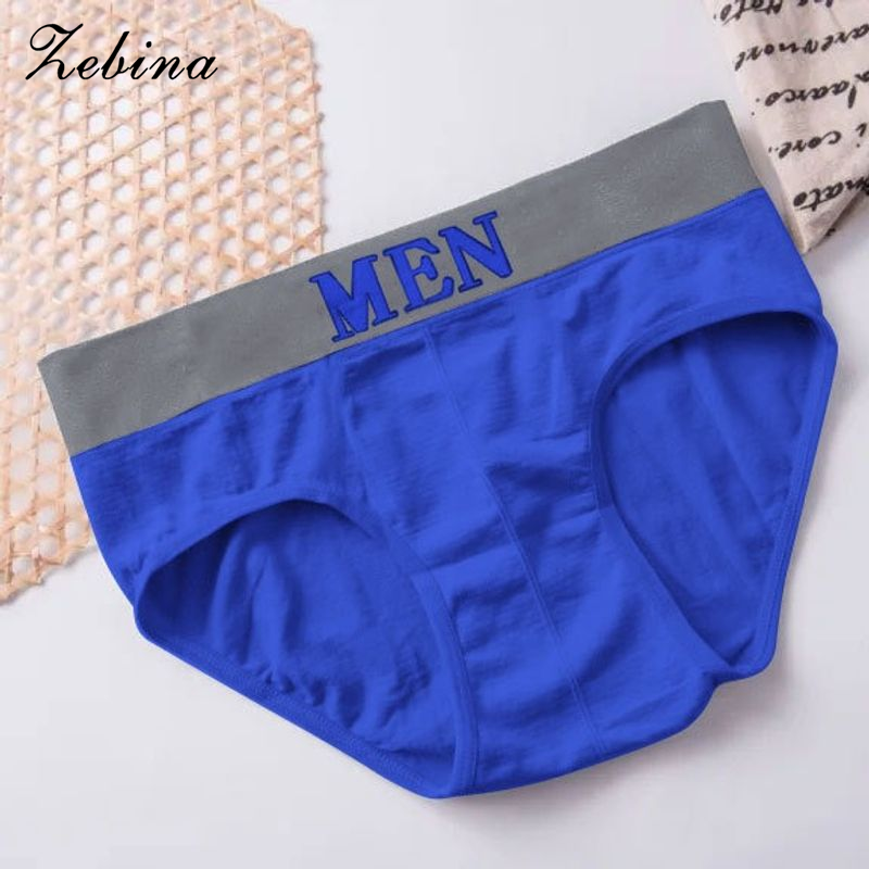 Zebina Men's Seamless Comfortable Sports Underwear with Letter Design, Breathable and Elastic ราคา 30 บาท*ส่งฟรี
