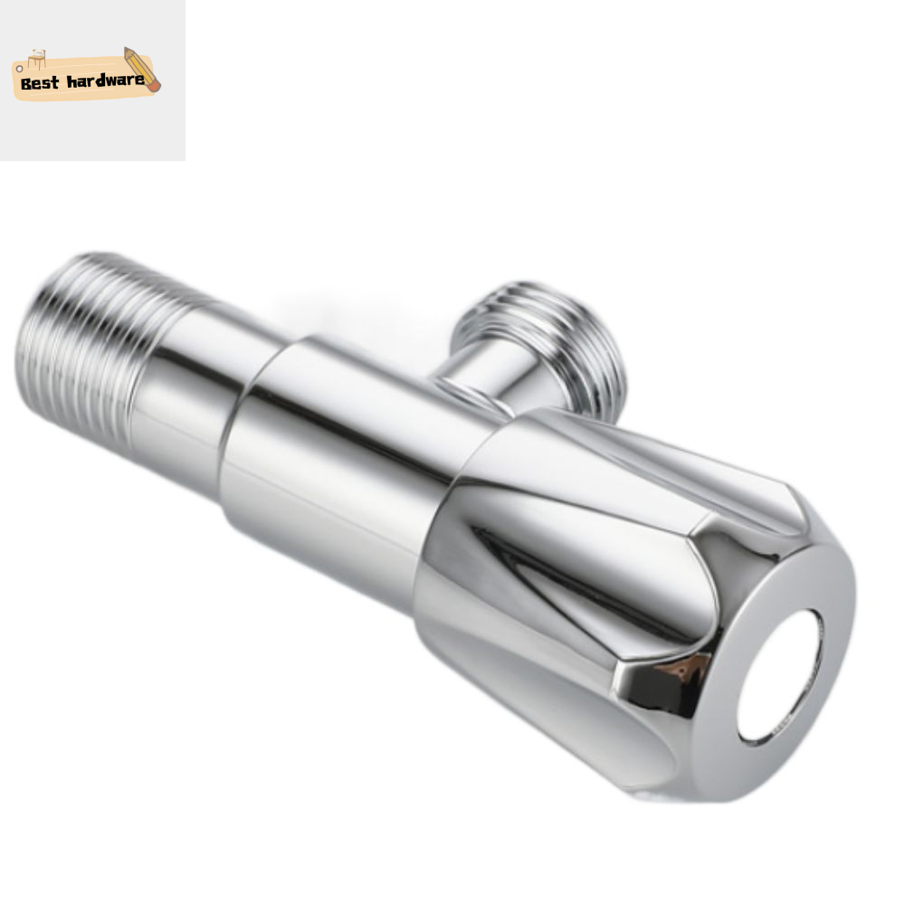 DJRGS Mạ điện Van tam giác Thép không gỉ Dày Van góc cho vòi nóng lạnh Phòng tắm Phổ thông Van chặn nước nhà vệ sinh Bồn rửa