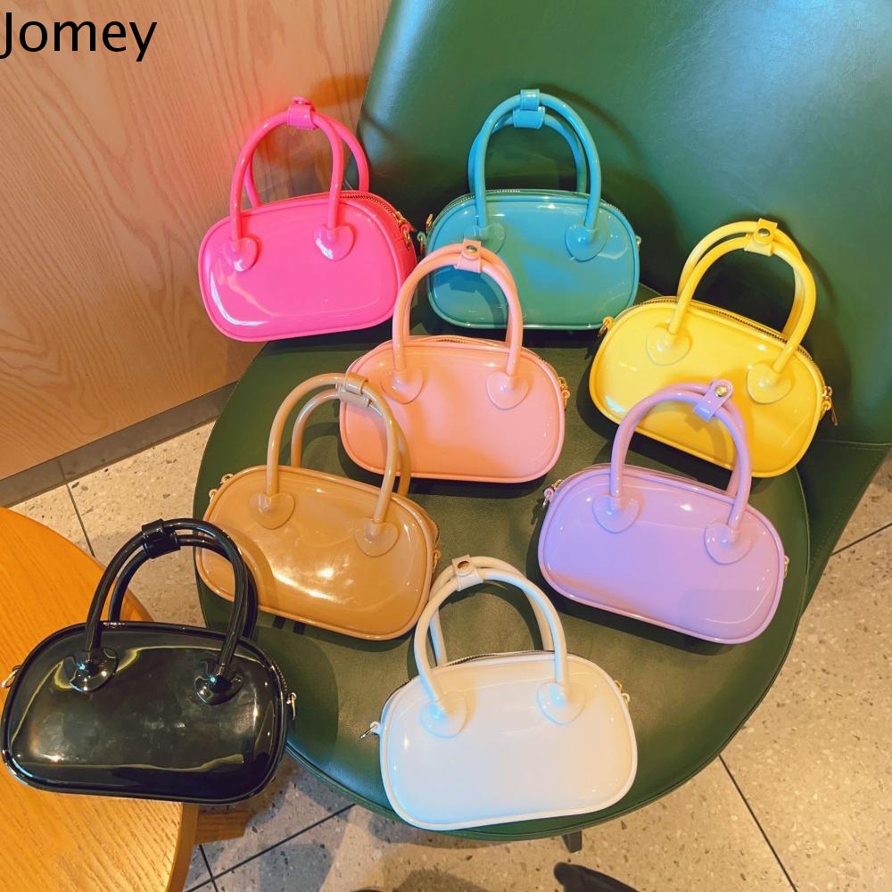 JOMEY ฤดูร้อนฤดูร้อนฤดูร้อน ถุงเจลลี่พีวีซี สีลูกอมสี กระเป๋าสะพายไหล่แบบสั้น กระเป๋าถือสำหรับผู้หญิง น่ารักน่ารักๆ การจัดเก็บข้อมูล กระเป๋า Crossbody ขนาดเล็ก เทศกาลสงกรานต์ ราคา 263 บาท*ส่งฟรี