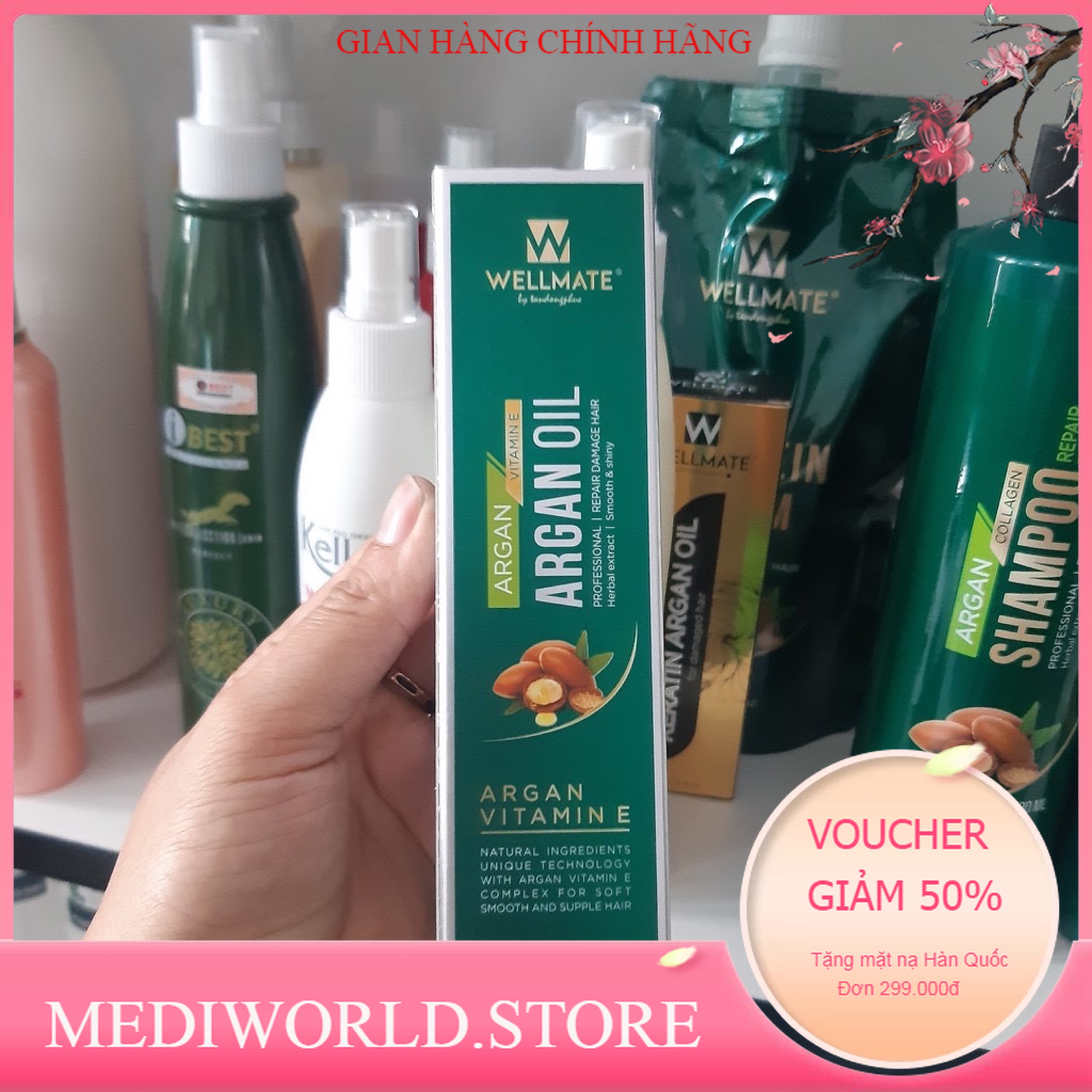 Wellmate argan oil tinh dầu dưỡng tóc