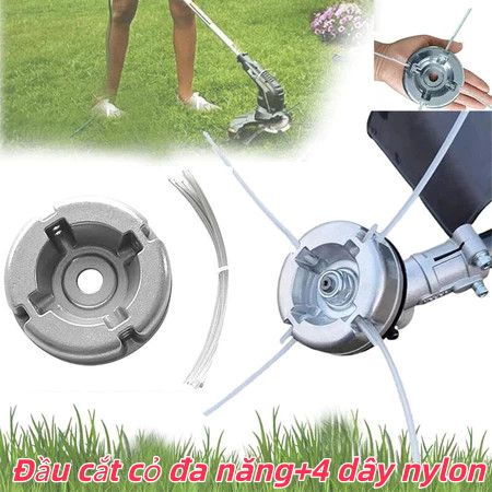 Đầu Cắt Cỏ Hợp Kim Nhôm Kèm 4 Dây Cước Nylon – Phụ Kiện Máy Cắt Cỏ Đa Năng