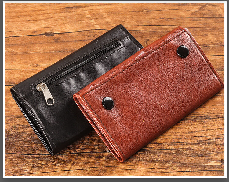 Tragbare Tabaktasche Aus Leder Mit Reißverschluss Und Schnalle_voghion.com