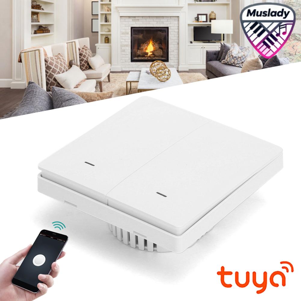 MUSLADY สวิตช์ไฟอัจฉริยะ PC AC 100-240V แผงติดผนังสวิตช์อัจฉริยะสำหรับครัวเรือน ราคา 1,058 บาท*ส่งฟรี