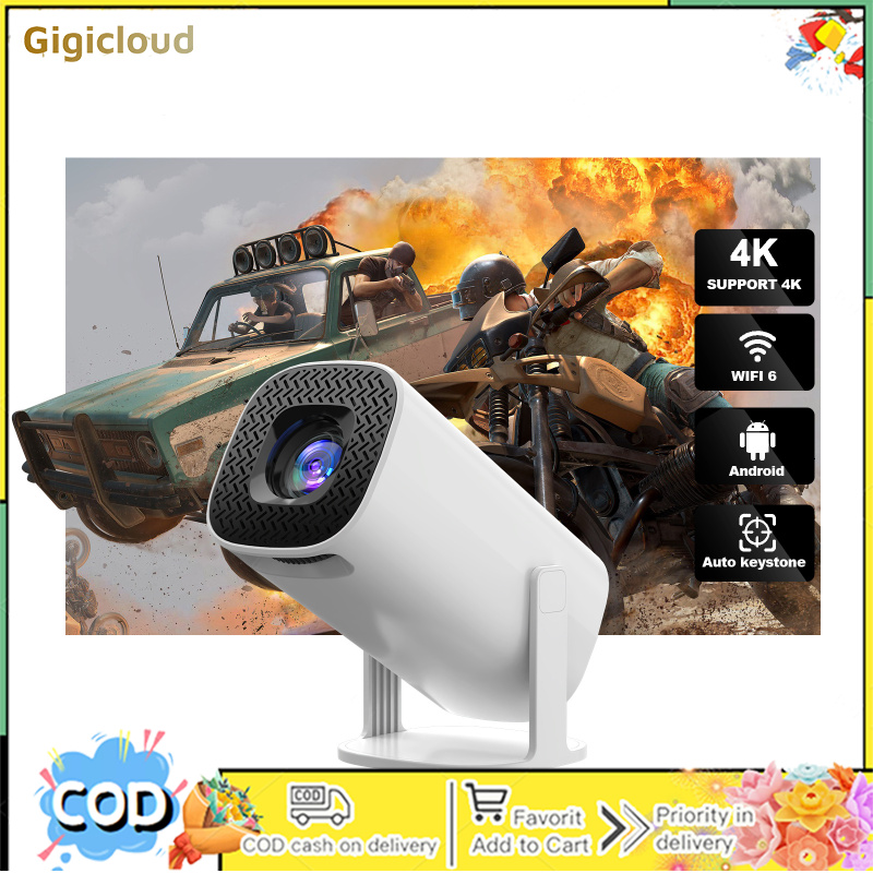 Projector 720P Smart 4K Video Projector With Remote Control Compatible For Android 11 System PC Phones Laptop Tablet ราคา 4,432 บาท*ส่งฟรี
