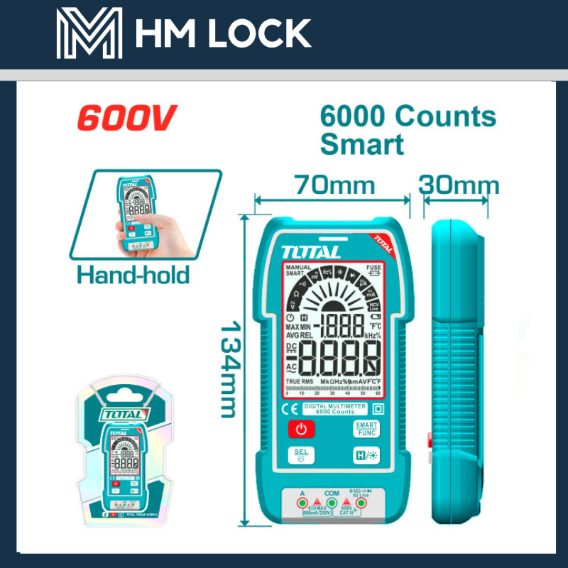 [NEW] ĐỒNG HỒ VẠN NĂNG KỸ THUẬT 600V / 6000 SỐ ĐẾM TOTAL TMT516004 - HÀNG CHÍNH HÃNG