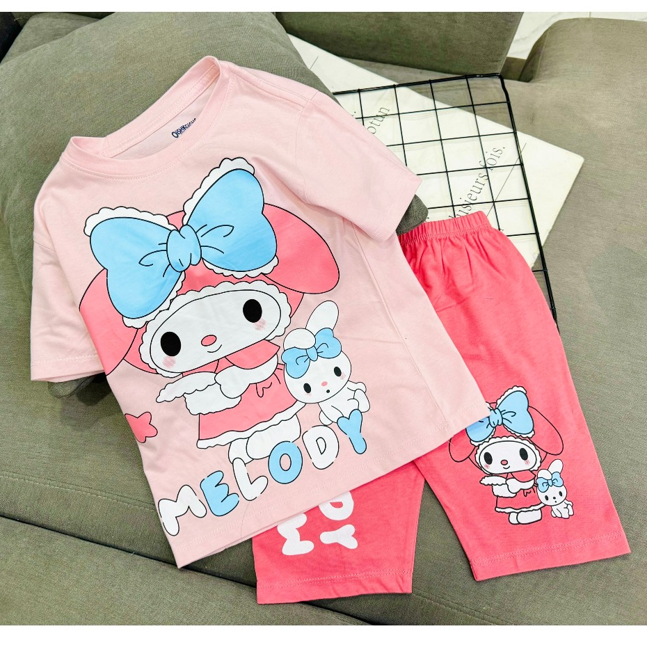 13-44kg Đồ bộ ngố dành cho bé gái vải thun cotton vnxk  mềm, mát, hình in hot trend Jenniekids J612