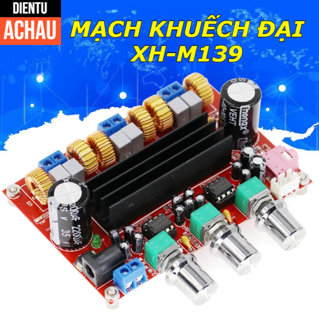 Mạch khuếch đại âm thanh xh-m139 công suất 2x50w, sub 100w