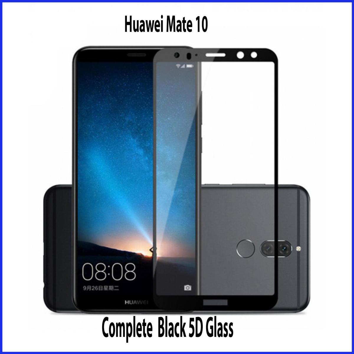 Huawei Mate 10 Lite Full Black Full Glue Edge To Edge 9D 5D 6D 10D 11D 21D Tempered Glass Screen Protector - Clear Front Glass price in Pakistan