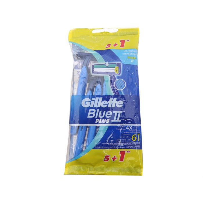 Bịch 6 dao cạo râu GILLETTE Blue II Plus loại 2 lưỡi