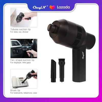 [Ckeyin] Mini Vacuum Cleaner Handhold Portable Cordless Vacuum Cleaner with 2 Replaceable Suction Tips USB Rechargeable Blower Cleaner, Easy to Clean Car, Keyboard, Computer, Office Desk