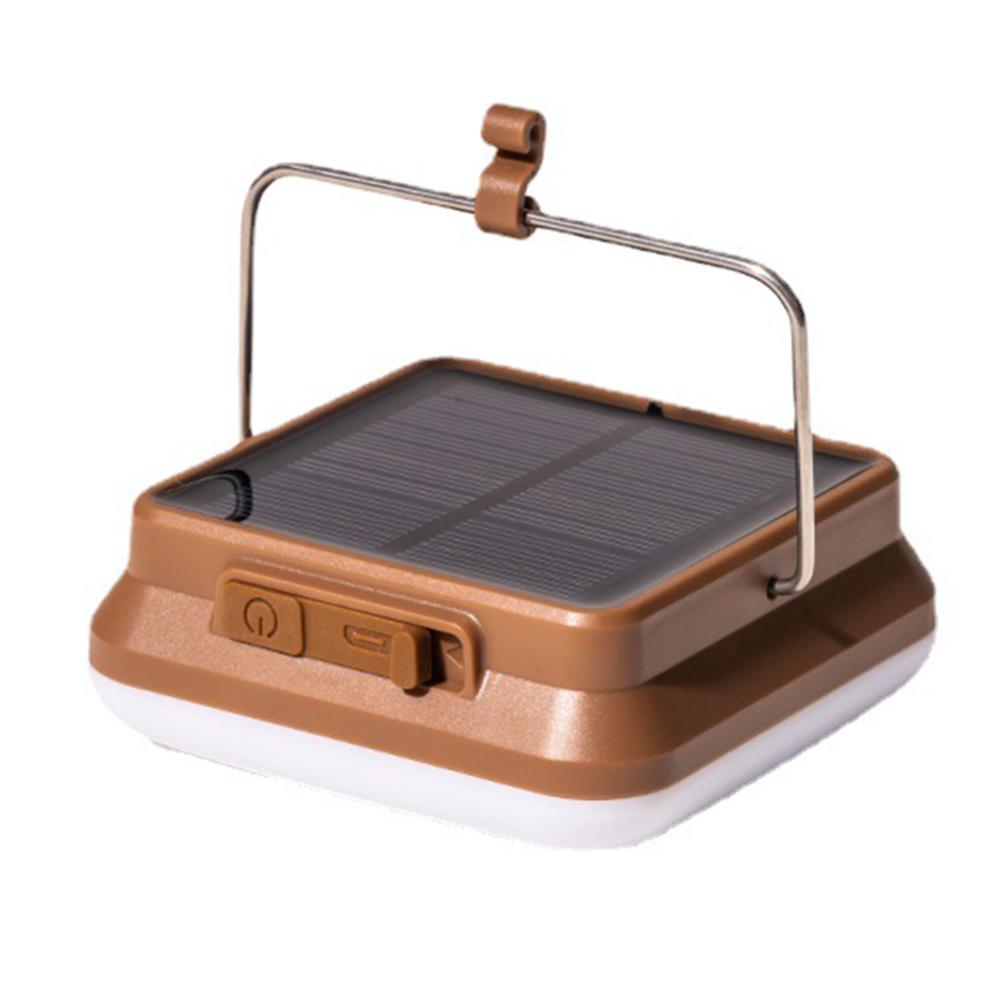 LED Outdoor Camping Lantern Solar USB Rechargeable 1000mAh Outdoor Lighting IPX4 Waterproof 15-80LM for BBQ Picnic Hiking