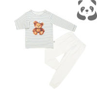 Bamberry Baby Long Sleeves Pajama Set White Bear - Bamboo Fabric