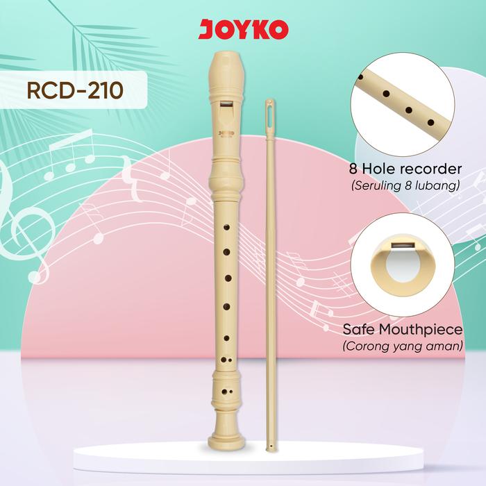 JOYKO Recorder Seruling RCD-210 / ALat Musik Tiup Suling Free Stik Pembersih