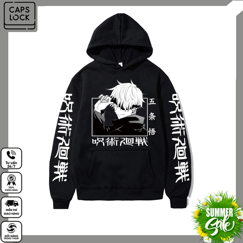 Áo Hoodie Oversize Anime Jujutsu Kaisen - Gojo Satoru Inumaki Toge Ryumen Sukuna - Nỉ bông Thu Đông