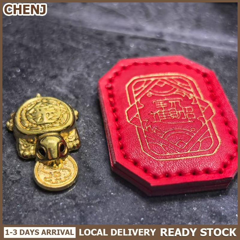 CHENJ Local Delivery Feng Shui Money Turtle Temple Lucky Wealth Mini Golden Tortoise Guarding Praying Home Decor Lucky Gift Miserly Turtle