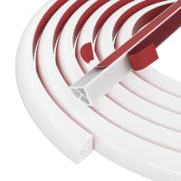 LUMIYA 2M Wall Corner Protection Quarter Round Molding Peel and Stick TPE Water Blocking Strip Easy Installation Self-adhesive Baseboard Trim Bathtub
