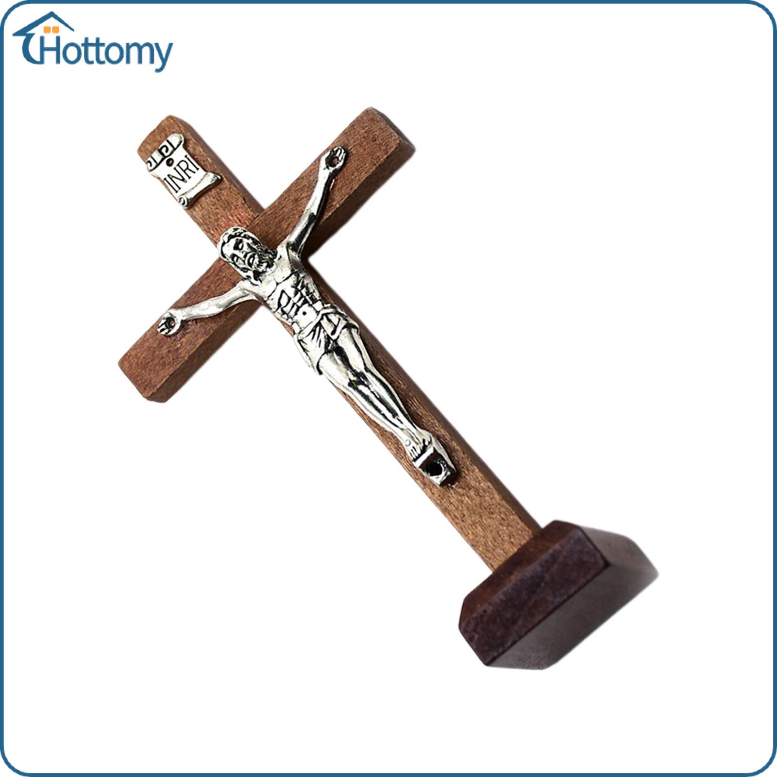 Blesiya Divine Wooden Cross Jesus Sculpture for Home Sanctuary ราคา 56 บาท*ส่งฟรี