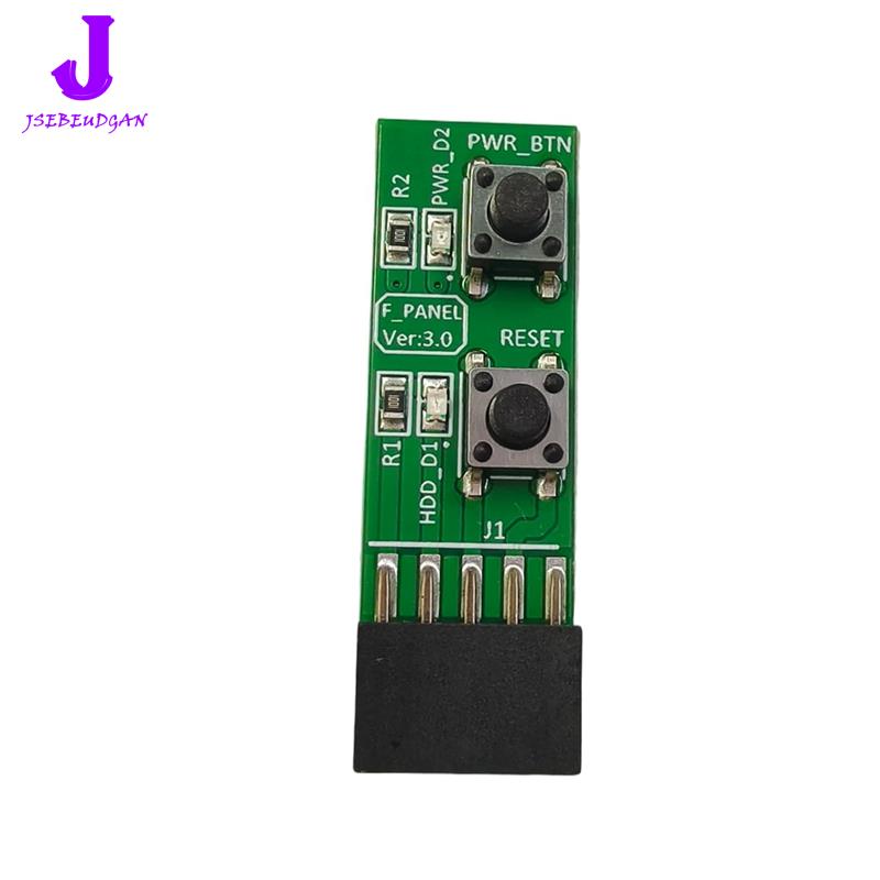 【Huang Li Electronics】2x5 Pin to Reset Button 2x5 Pin Reset/Power On/OFF Switch Board Adapter with HDD LED Indicator for Desktop PC WIN7/10/11 ราคา 71 บาท*ส่งฟรี