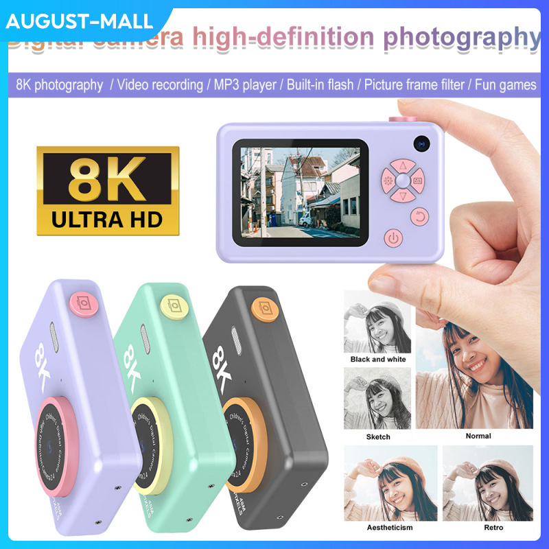 H4CCD máy ảnh kỹ thuật số độ nét cao 8K nhiếp ảnh/video/MP3 phát lại/Flash/Máy quay Máy ảnh sinh viên nhập cảnh cấp