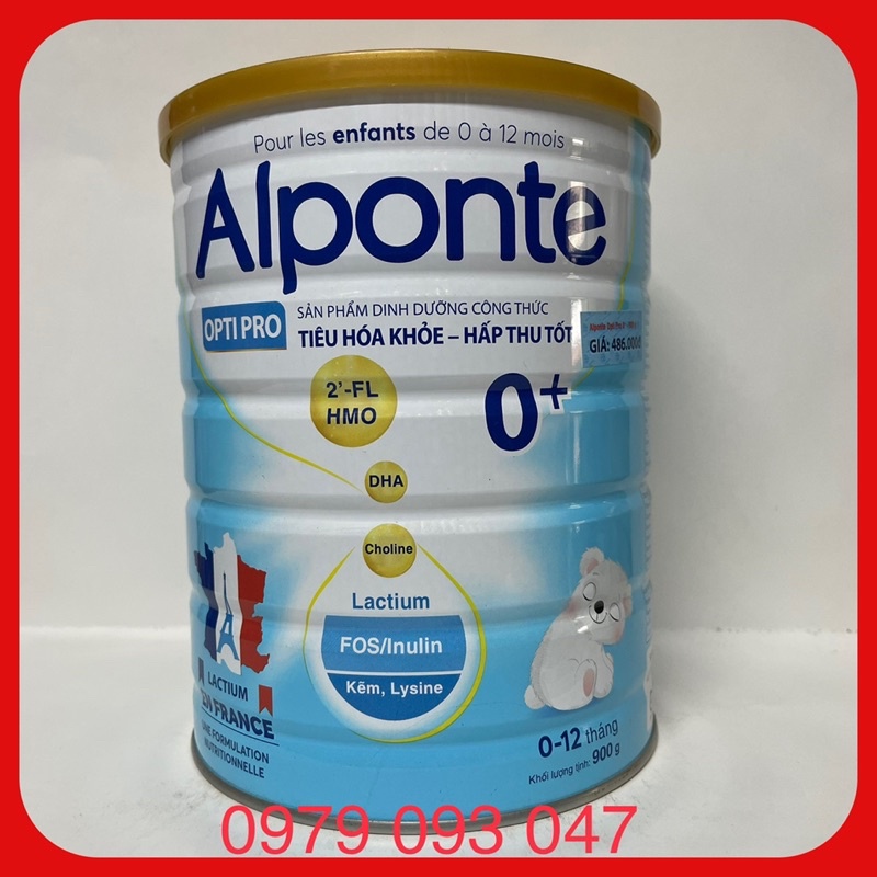 Sữa Bột Alponte Optipro 0+  Tiêu hoá khoẻ, Hấp thu tốt  lon 800g- date 6