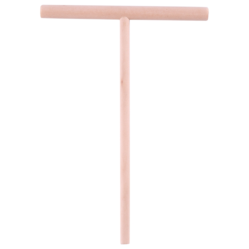 Practial T Shape Crepe Maker Pancake Batter Wooden Spreader Stick Home Kitchen Tool Kit DIY Use 1pc