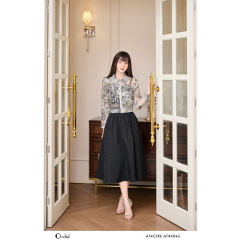 Chân váy juyp dáng xòe chất xốp cao cấp Orchid - AT8X043