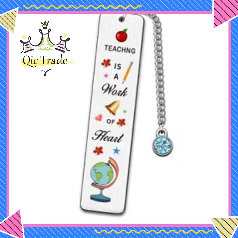 【Mua 1 tặng 1 quà miễn phí✨】 100 cái Mặt dây chuyền đánh dấu trang trái cây bằng thép không gỉ đồ dùng học tập đánh dấu trang đọc chữ để làm quà tặng