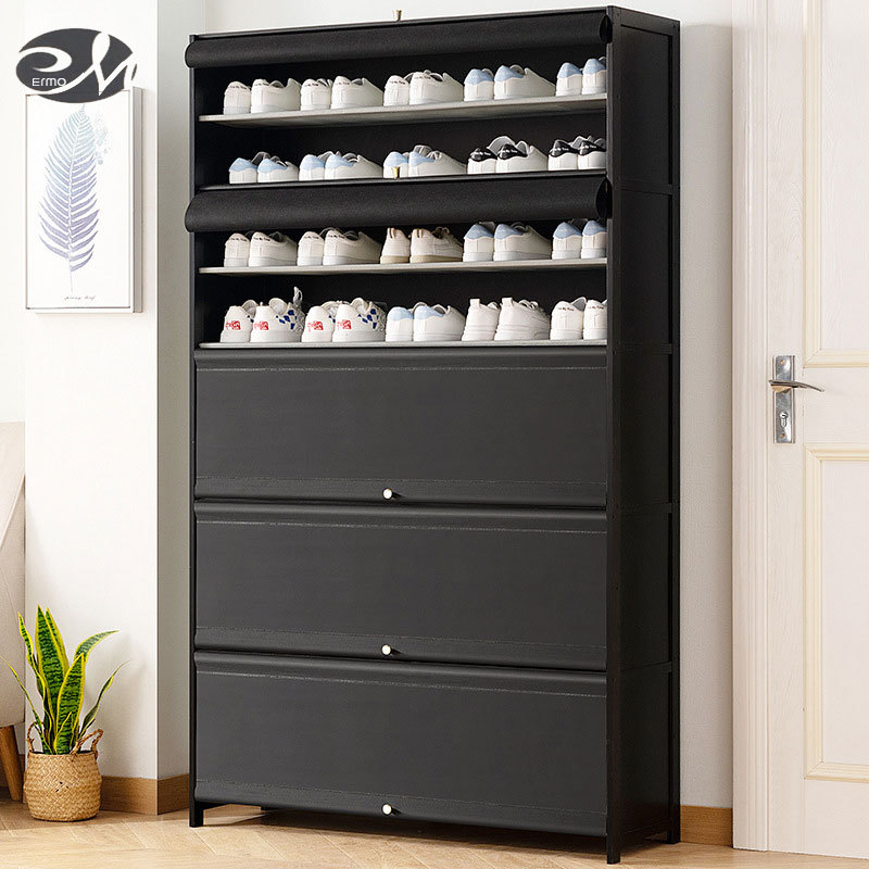 Shoe cabinet, home doorway shoe rack, multi-layer storage, indoor large-capacity entrance hall, simple new model ราคา 546 บาท*ส่งฟรี