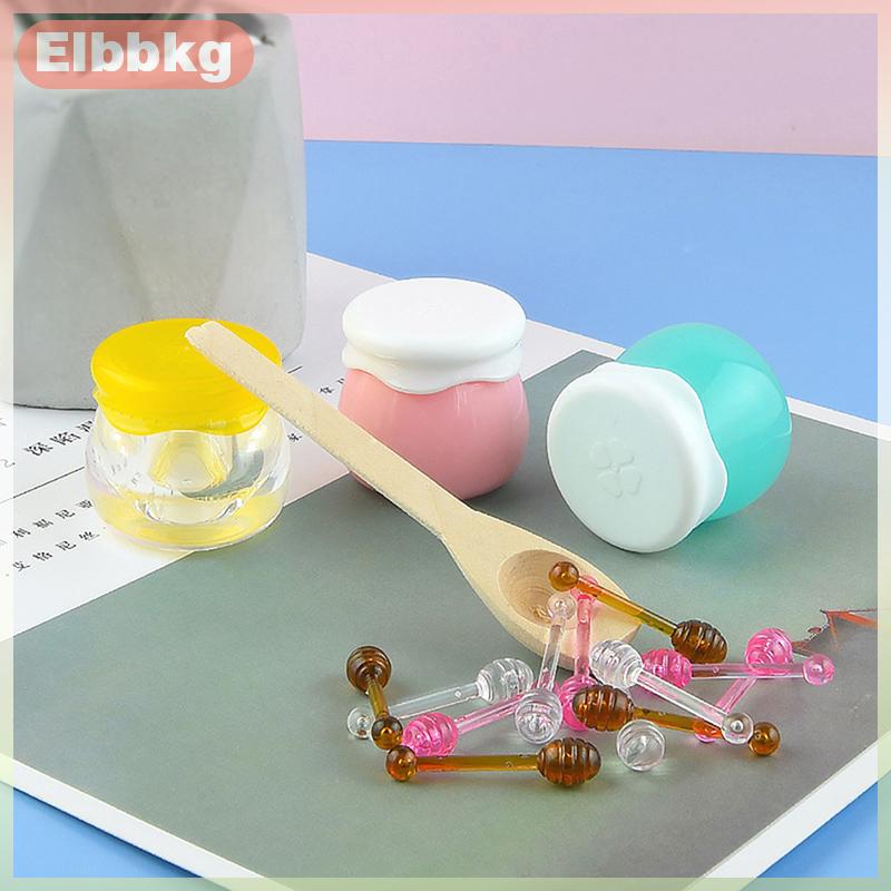 Elbbkg 10 cái Dụng cụ nạo bằng nhựa cho lọ mật ong Cây Đũa phép dụng cụ thìa tổ ong cổ điển